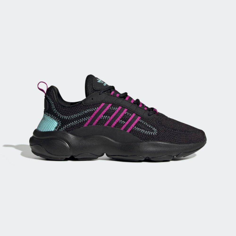 Adidas Originals Women's Black Pink HAIWEE Sneakers Size 7.5 us EF4457 - Picture 2 of 6